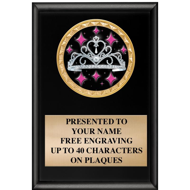 4" X 6" SHINY BLACK INSERT PLQ