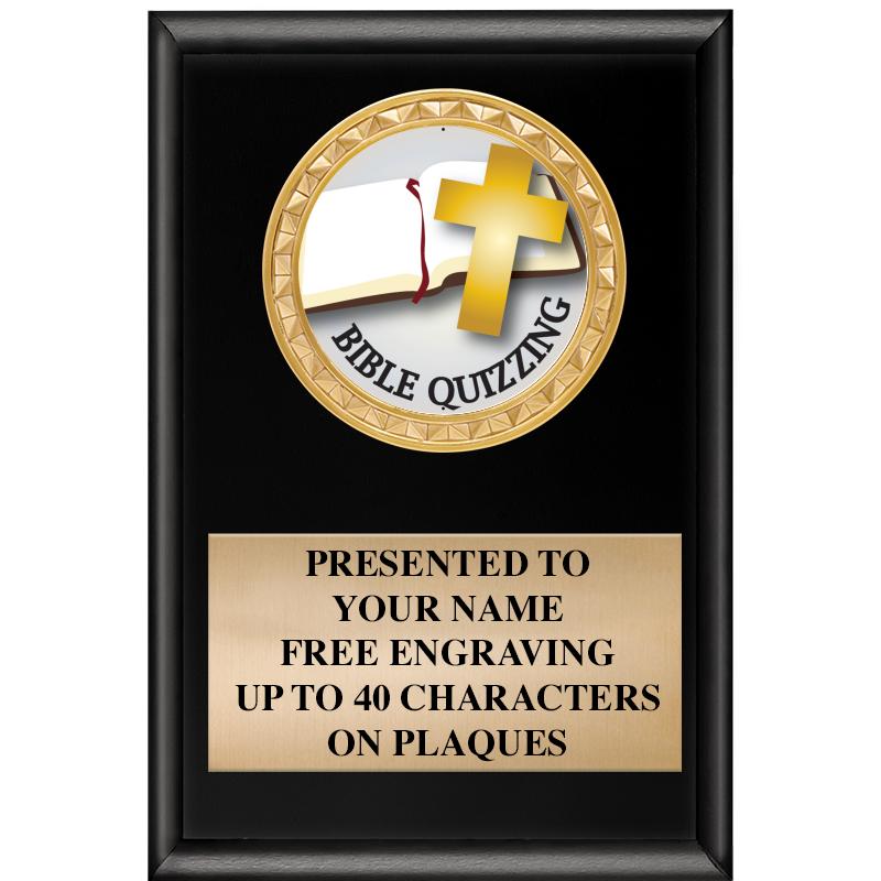 4" X 6" SHINY BLACK INSERT PLQ