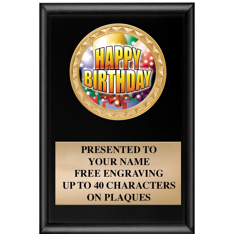 4" X 6" SHINY BLACK INSERT PLQ