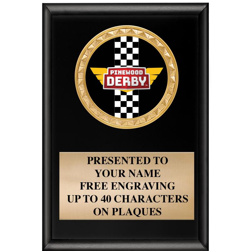 4" X 6" SHINY BLACK INSERT PLQ