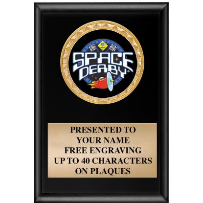 4" X 6" SHINY BLACK INSERT PLQ