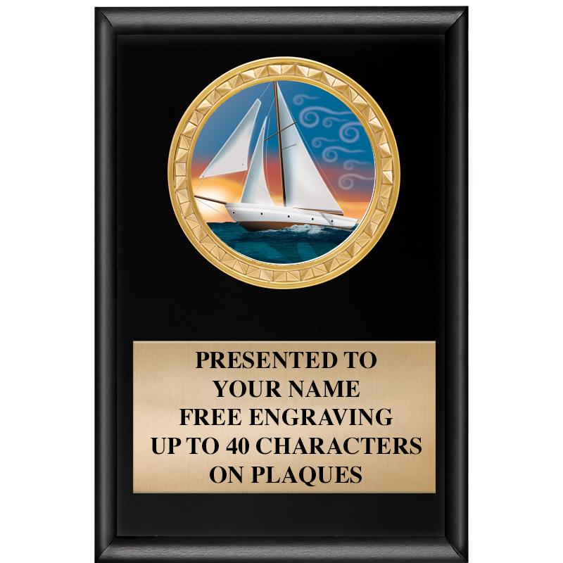 4" X 6" SHINY BLACK INSERT PLQ