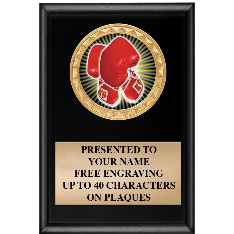 4" X 6" SHINY BLACK INSERT PLQ