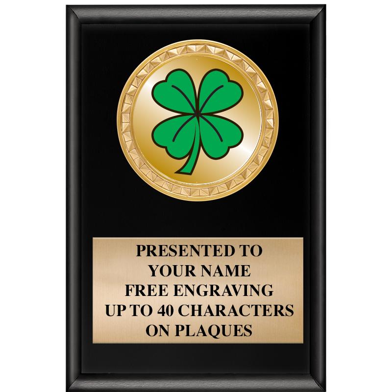 4" X 6" SHINY BLACK INSERT PLQ