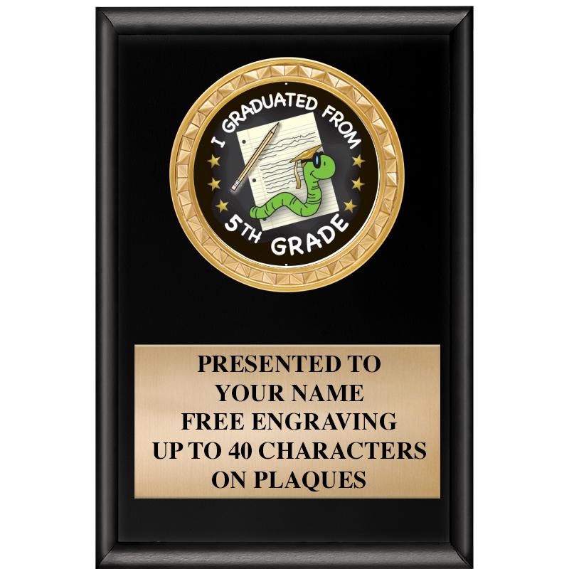 4" X 6" SHINY BLACK INSERT PLQ