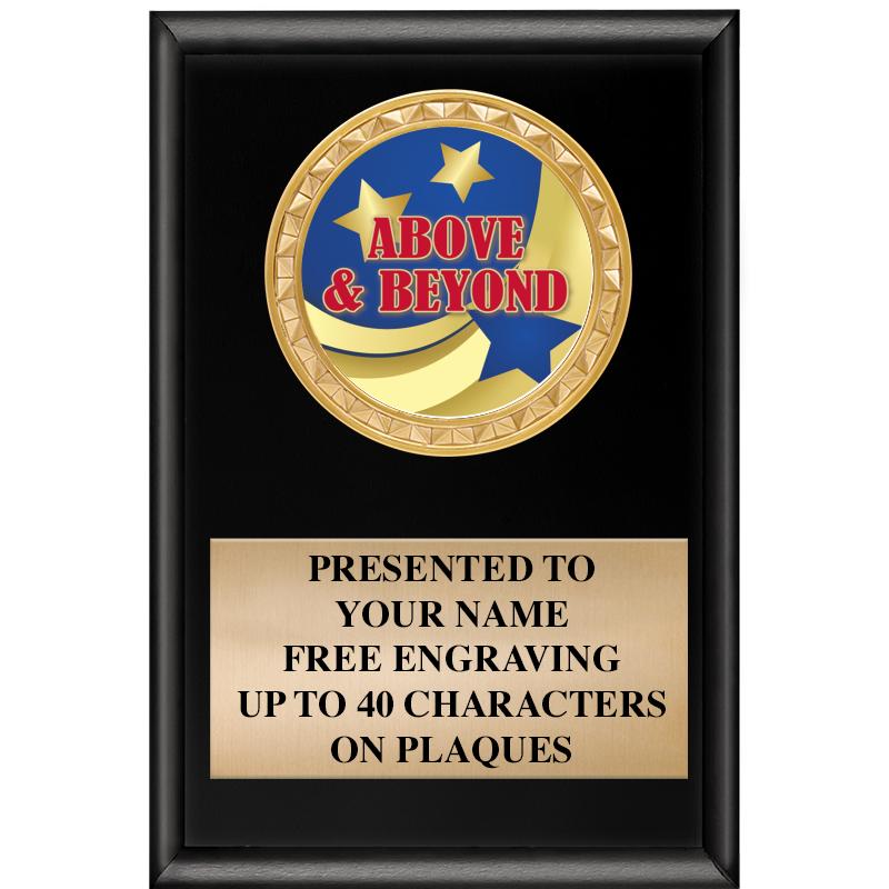 4" X 6" SHINY BLACK INSERT PLQ