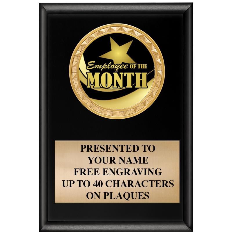 4" X 6" SHINY BLACK INSERT PLQ