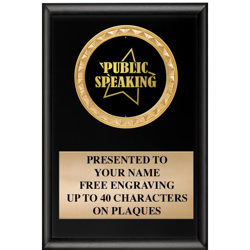 4" X 6" SHINY BLACK INSERT PLQ