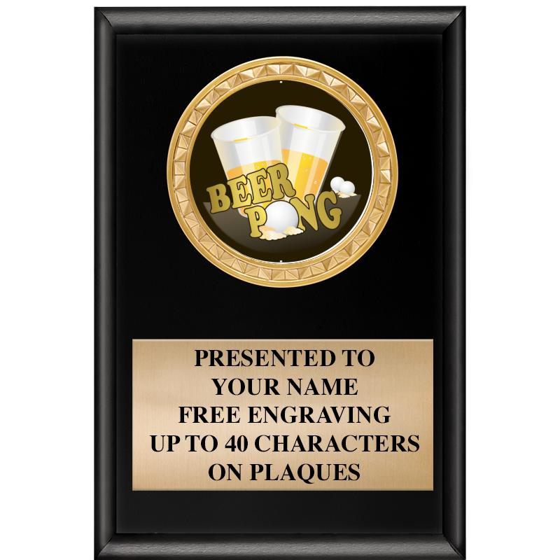 4" X 6" SHINY BLACK INSERT PLQ