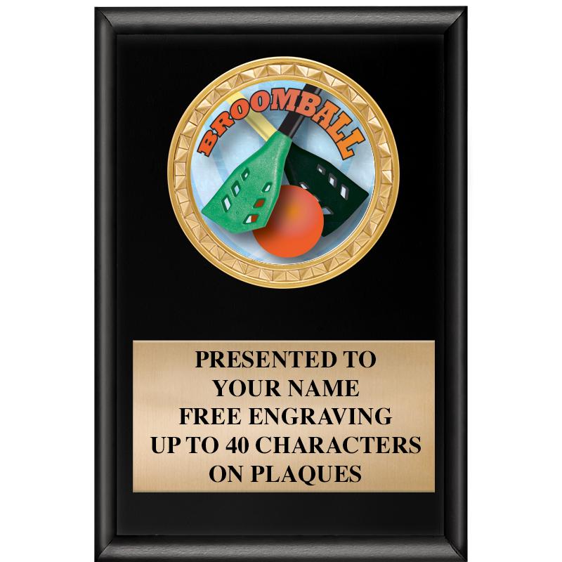 4" X 6" SHINY BLACK INSERT PLQ