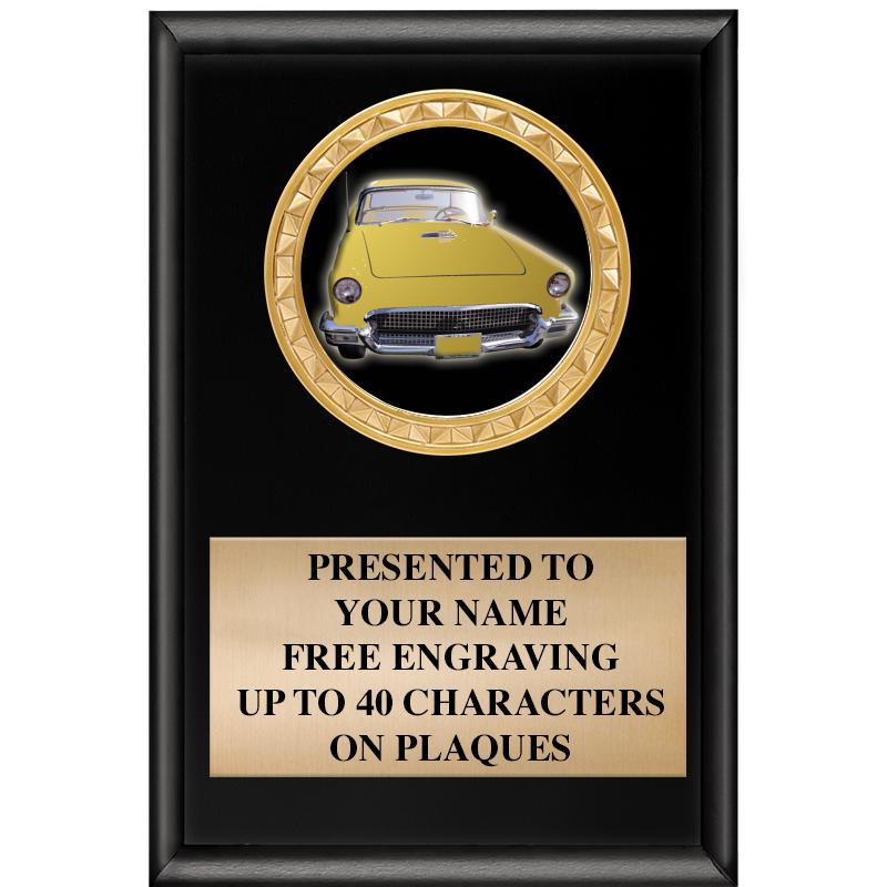 4" X 6" SHINY BLACK INSERT PLQ