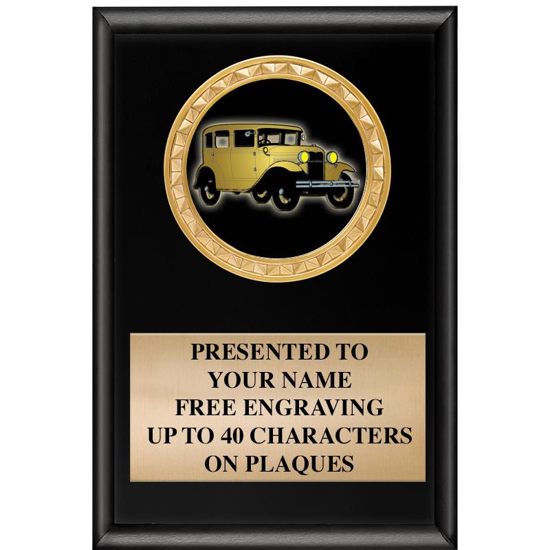 4" X 6" SHINY BLACK INSERT PLQ