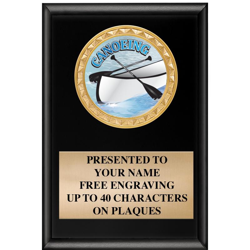 4" X 6" SHINY BLACK INSERT PLQ