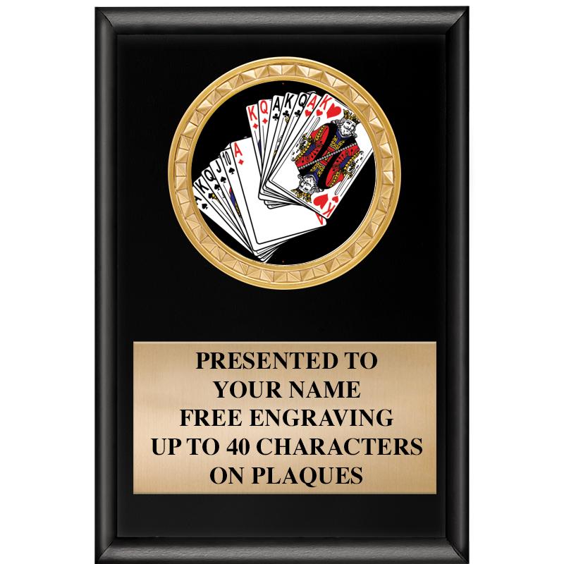 4" X 6" SHINY BLACK INSERT PLQ