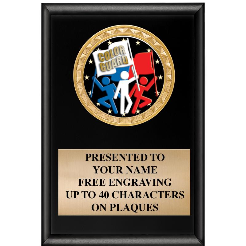 4" X 6" SHINY BLACK INSERT PLQ