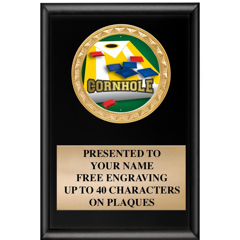 4" X 6" SHINY BLACK INSERT PLQ