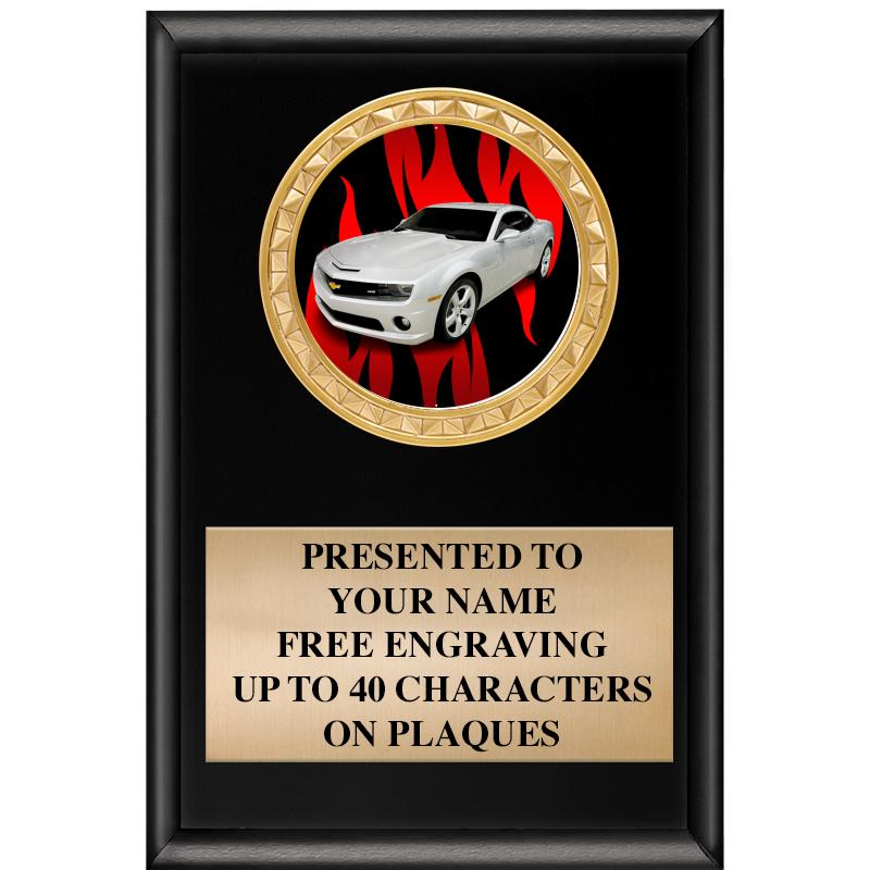 4" X 6" SHINY BLACK INSERT PLQ