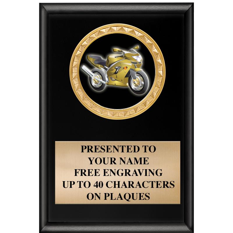 4" X 6" SHINY BLACK INSERT PLQ