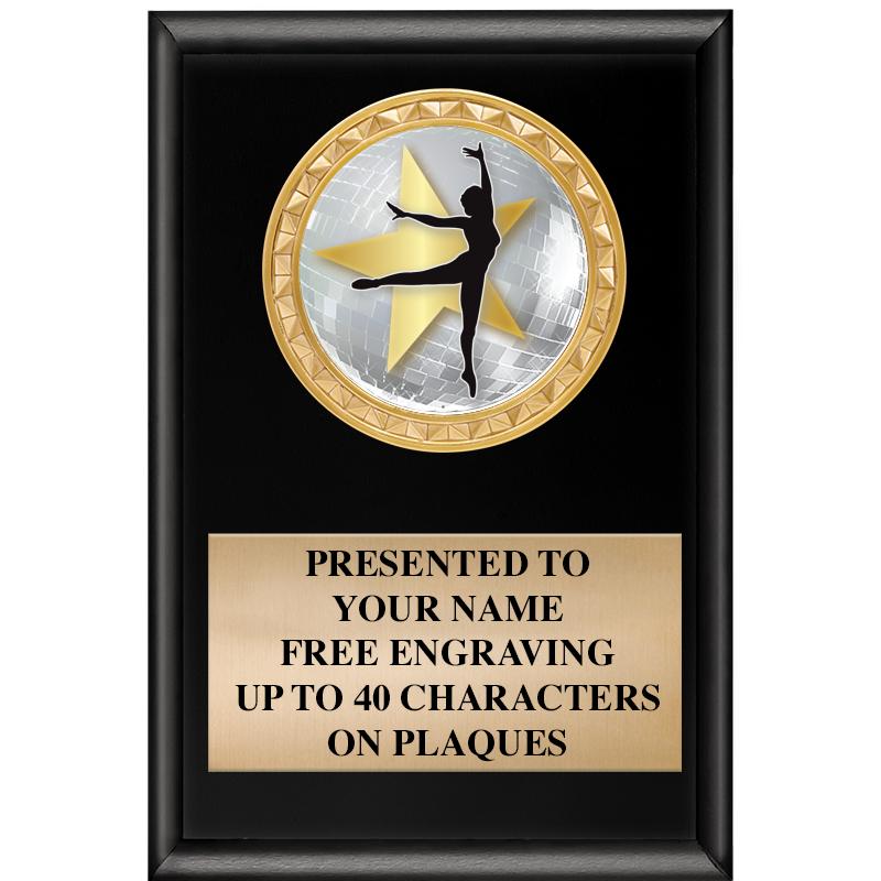 4" X 6" SHINY BLACK INSERT PLQ