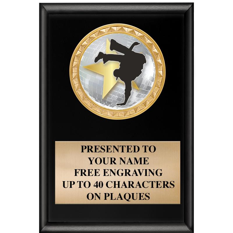 4" X 6" SHINY BLACK INSERT PLQ