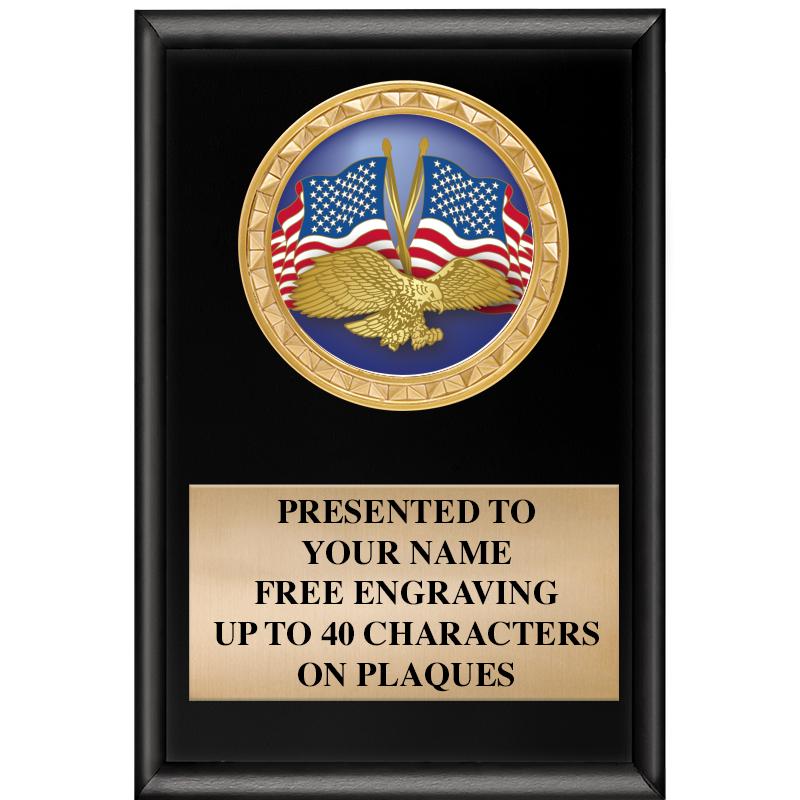 4" X 6" SHINY BLACK INSERT PLQ