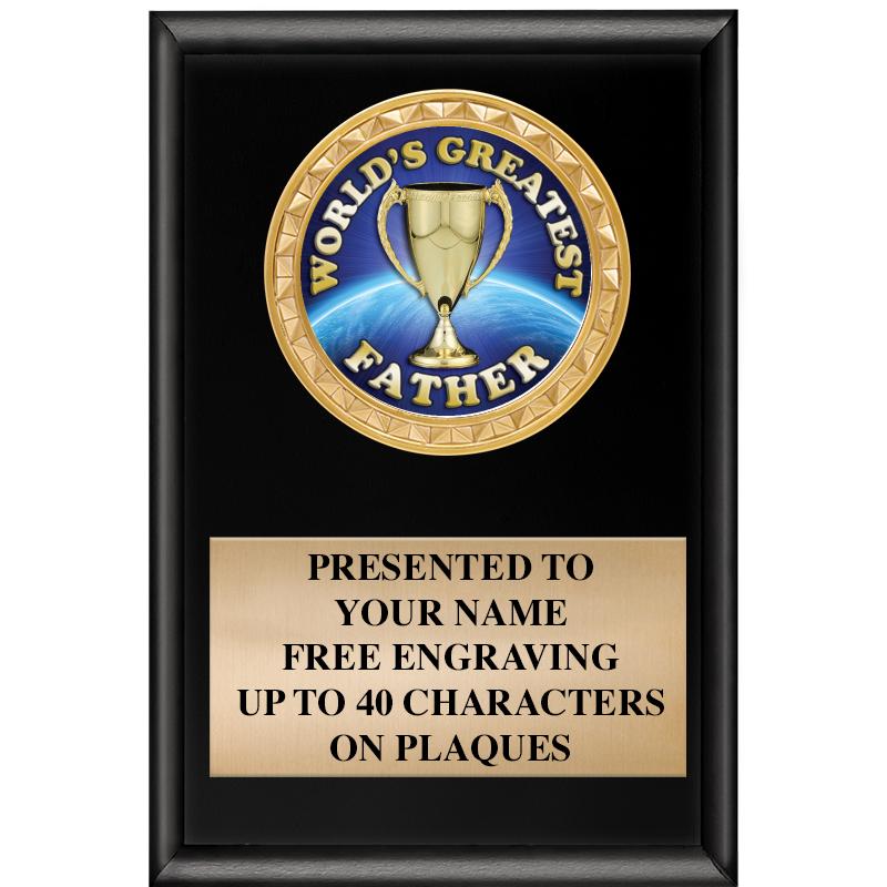 4" X 6" SHINY BLACK INSERT PLQ