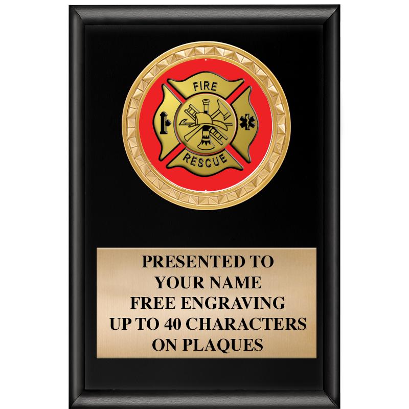 4" X 6" SHINY BLACK INSERT PLQ