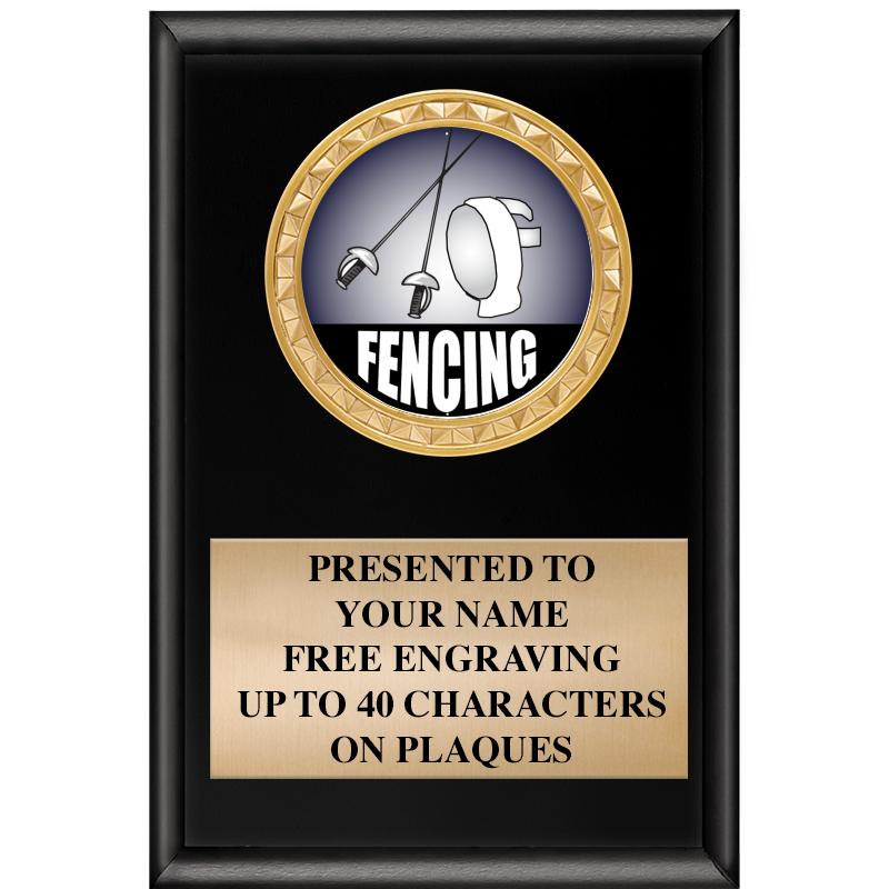 4" X 6" SHINY BLACK INSERT PLQ