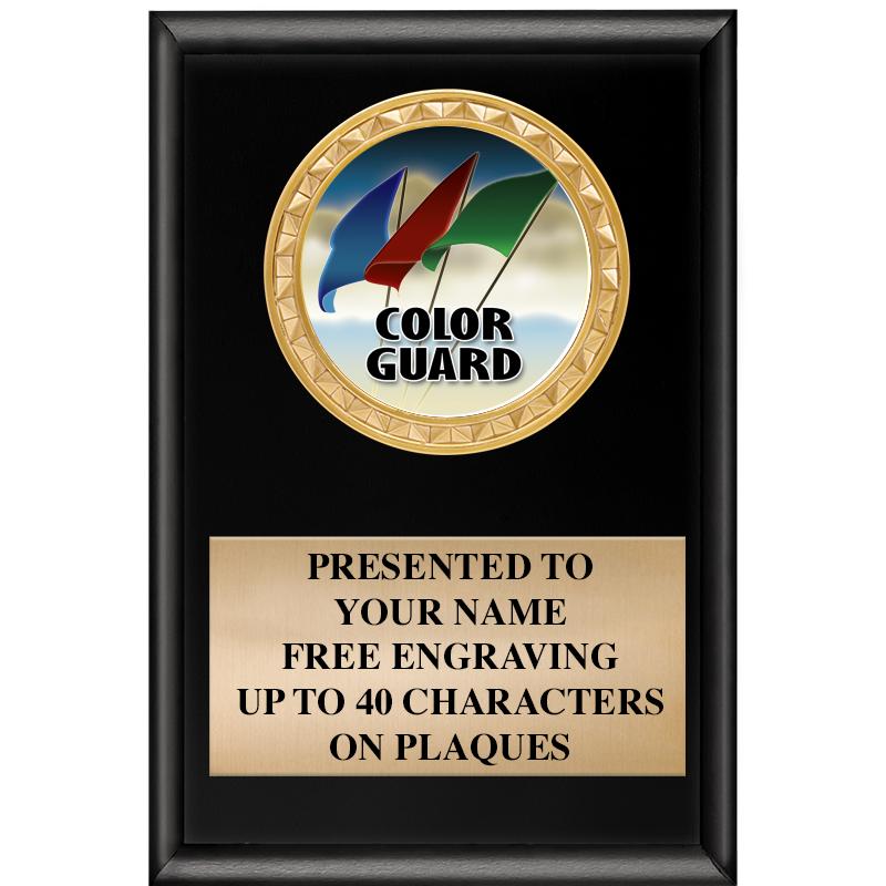 4" X 6" SHINY BLACK INSERT PLQ