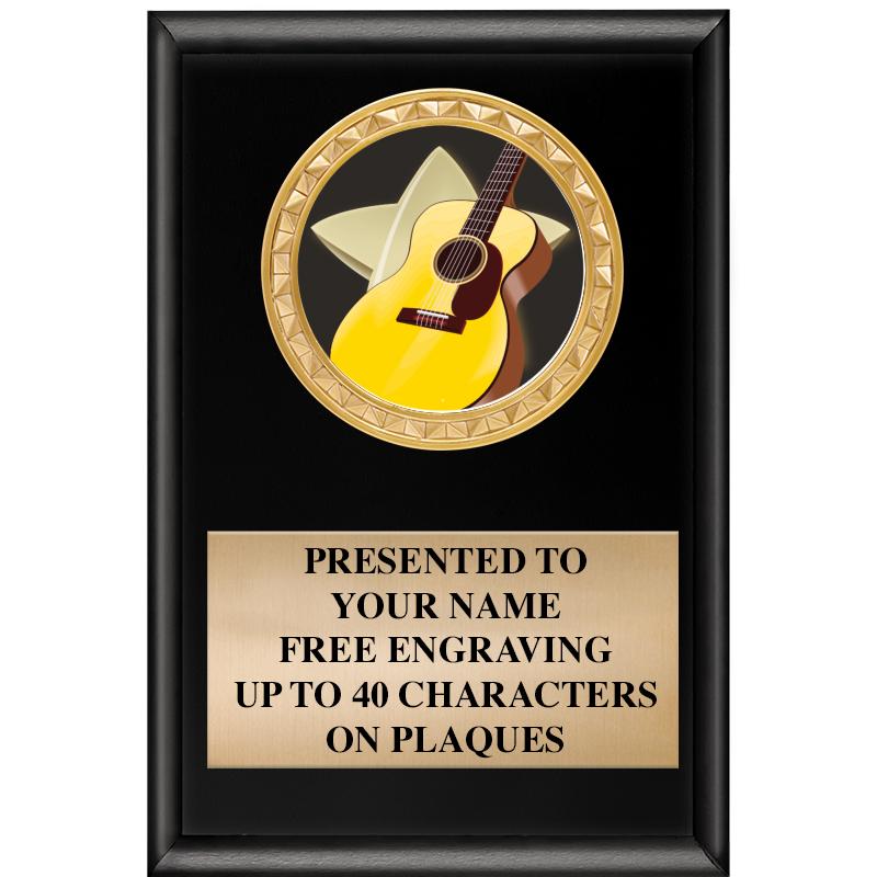 4" X 6" SHINY BLACK INSERT PLQ