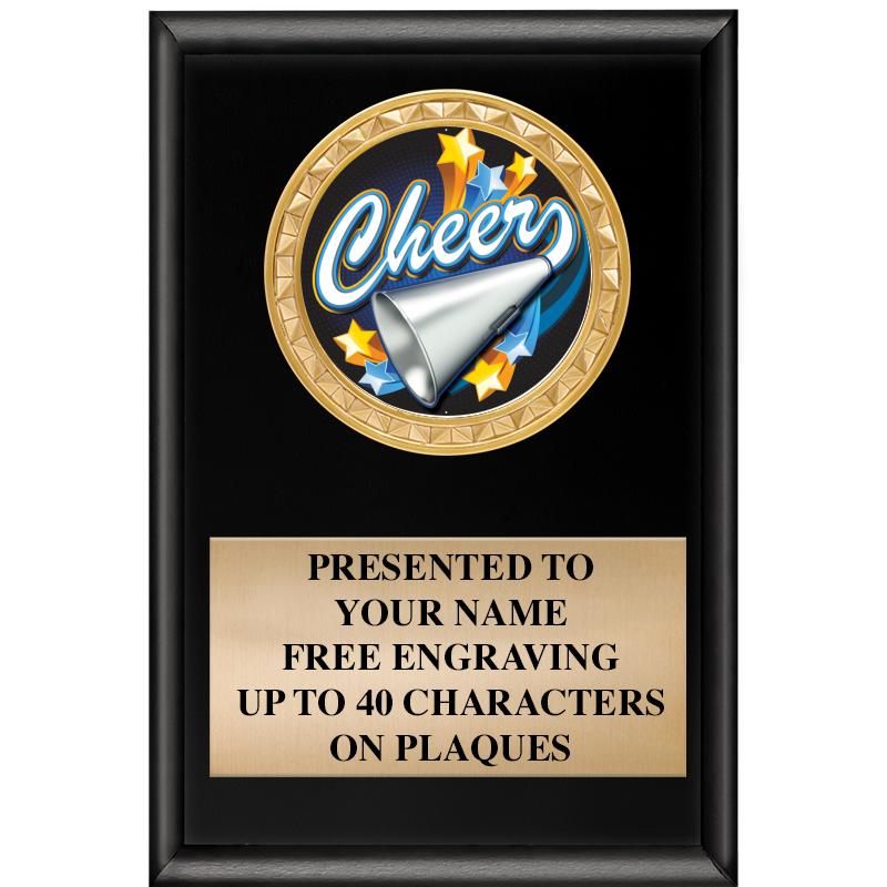 4" X 6" SHINY BLACK INSERT PLQ