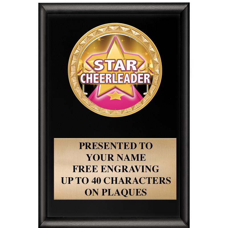 4" X 6" SHINY BLACK INSERT PLQ