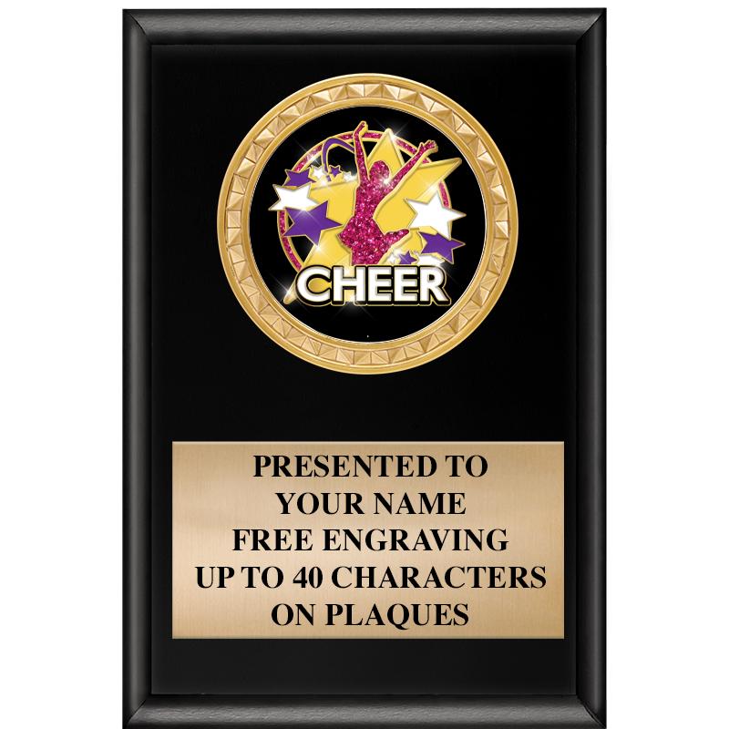 4" X 6" SHINY BLACK INSERT PLQ