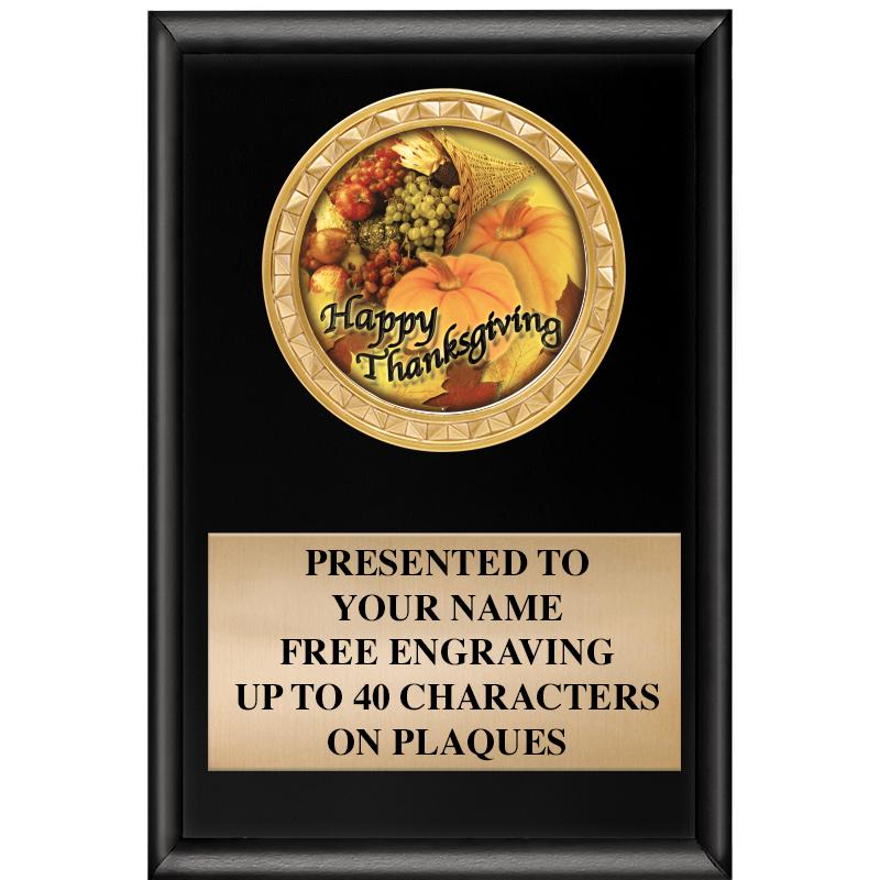 4" X 6" SHINY BLACK INSERT PLQ