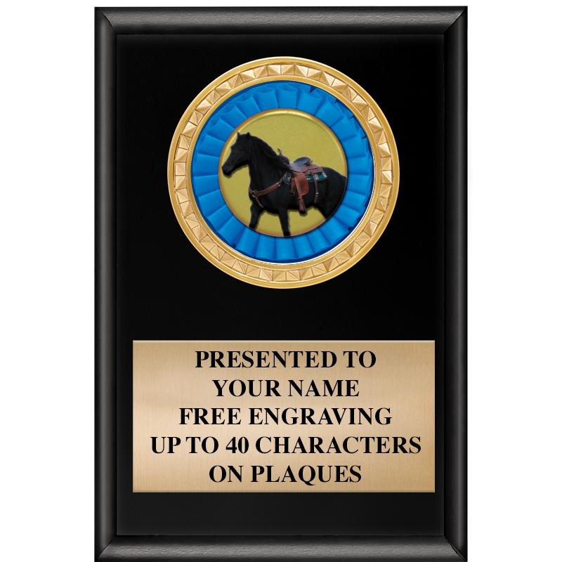 4" X 6" SHINY BLACK INSERT PLQ