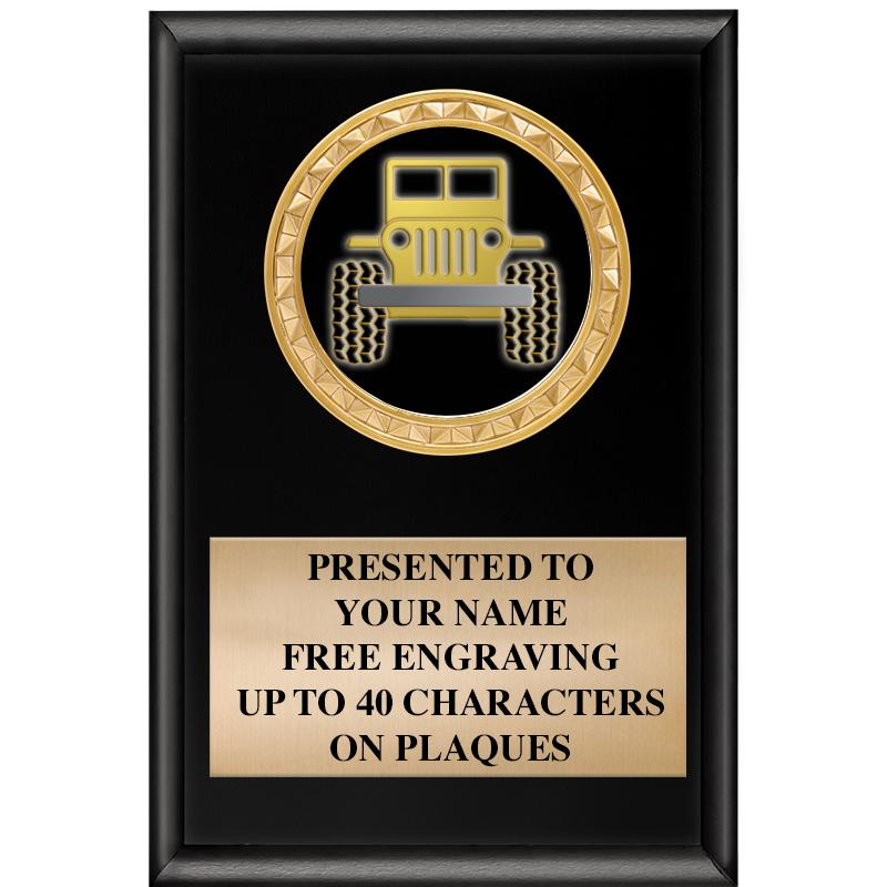 4" X 6" SHINY BLACK INSERT PLQ