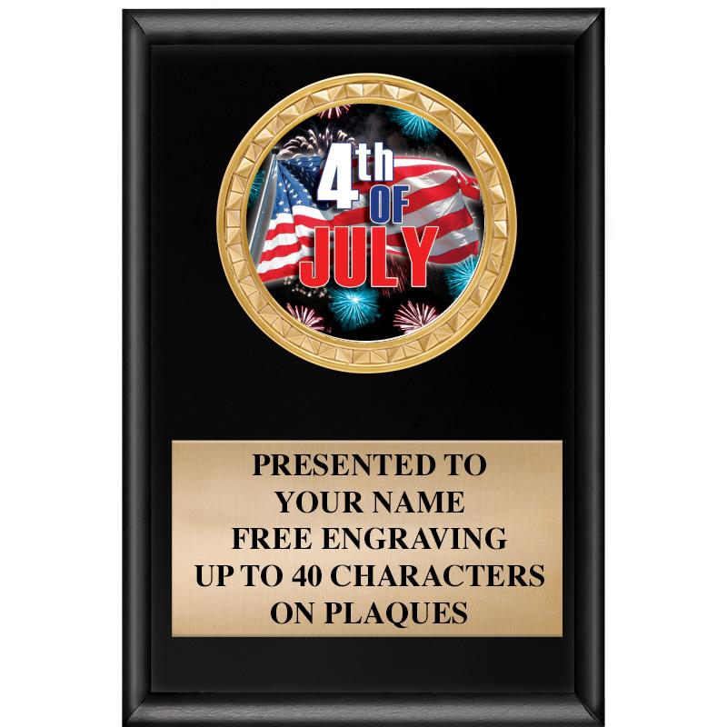 4" X 6" SHINY BLACK INSERT PLQ