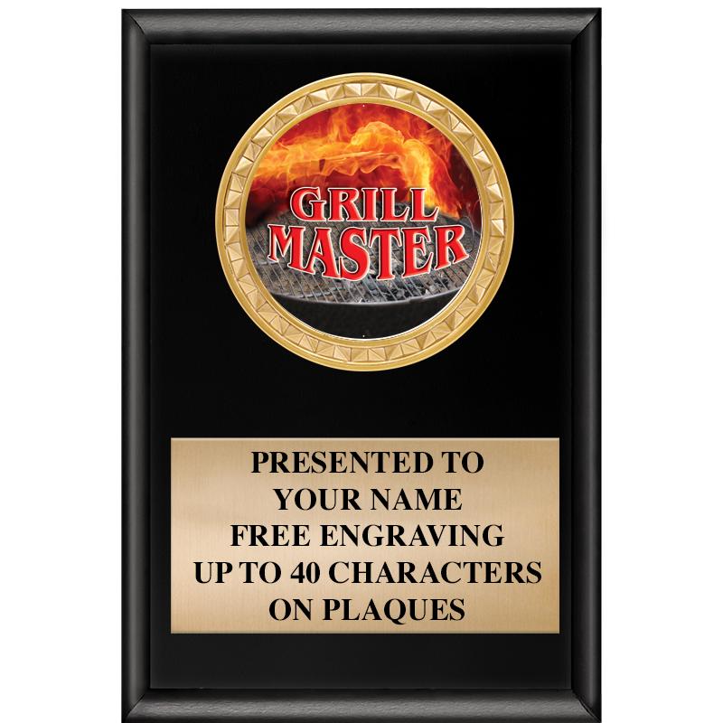 4" X 6" SHINY BLACK INSERT PLQ