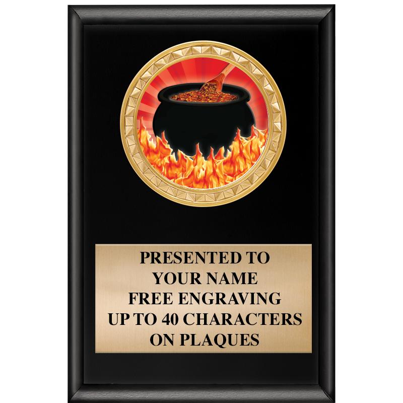 4" X 6" SHINY BLACK INSERT PLQ