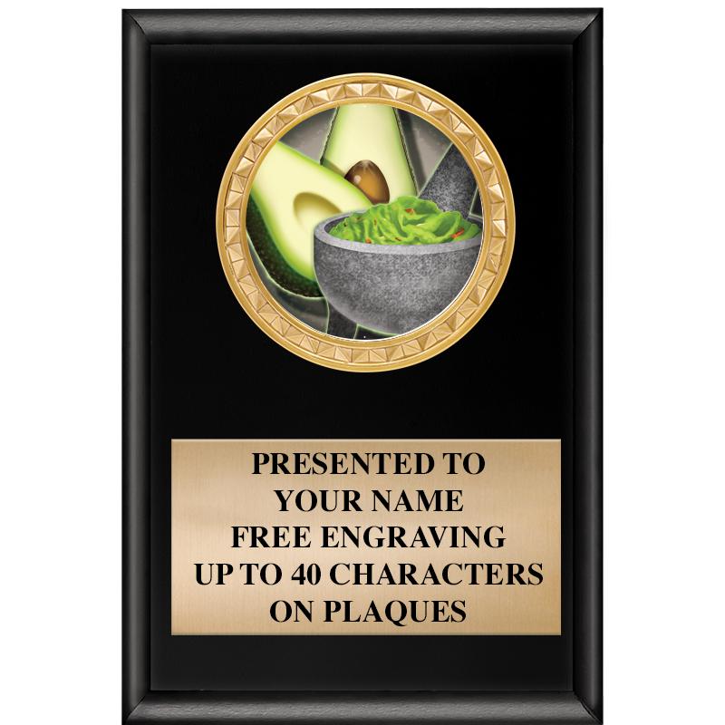 4" X 6" SHINY BLACK INSERT PLQ