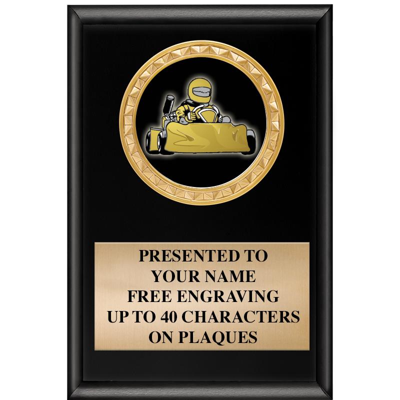 4" X 6" SHINY BLACK INSERT PLQ