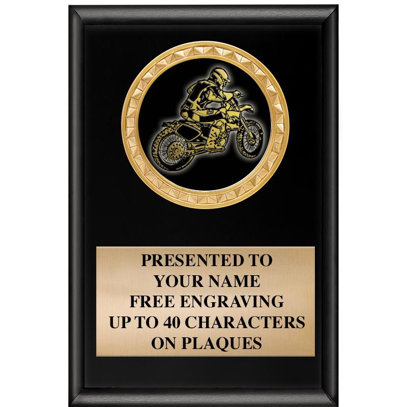 4" X 6" SHINY BLACK INSERT PLQ