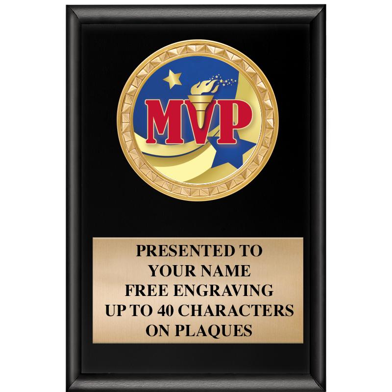 4" X 6" SHINY BLACK INSERT PLQ