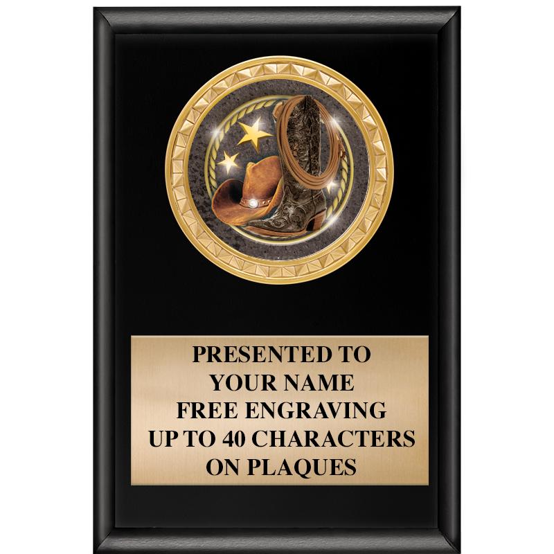 4" X 6" SHINY BLACK INSERT PLQ