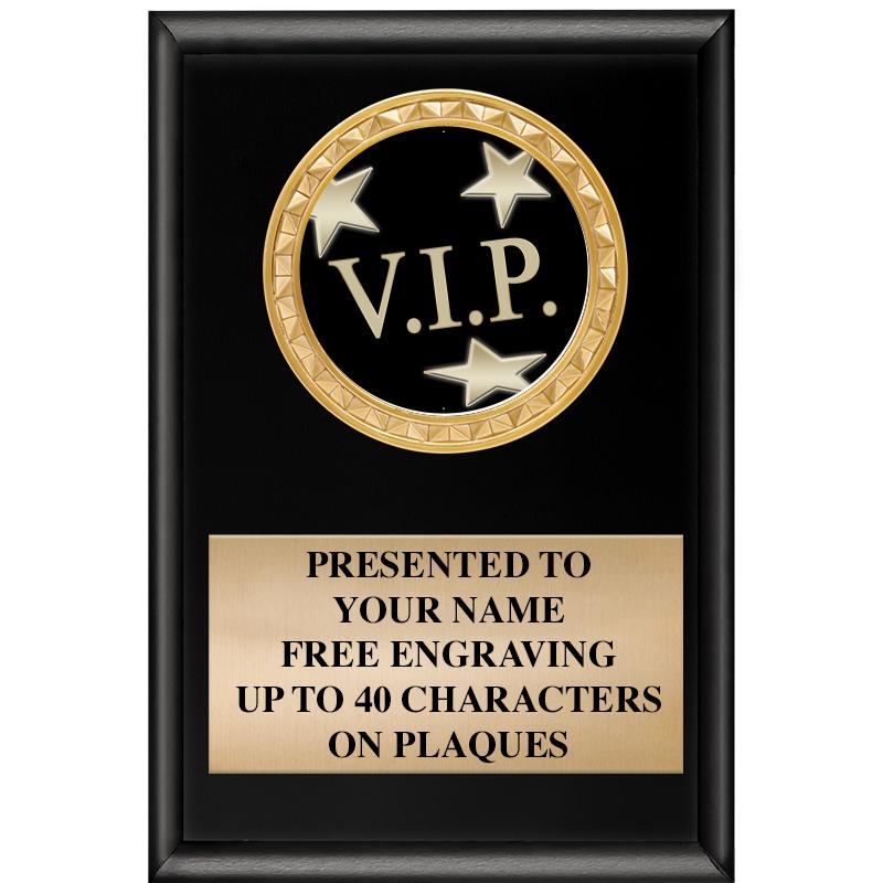 4" X 6" SHINY BLACK INSERT PLQ