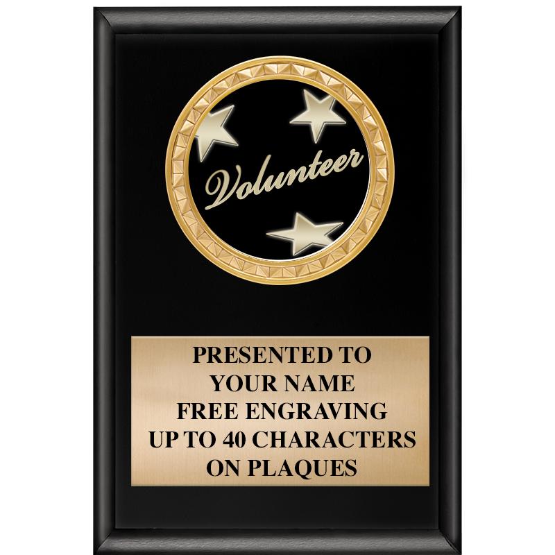 4" X 6" SHINY BLACK INSERT PLQ