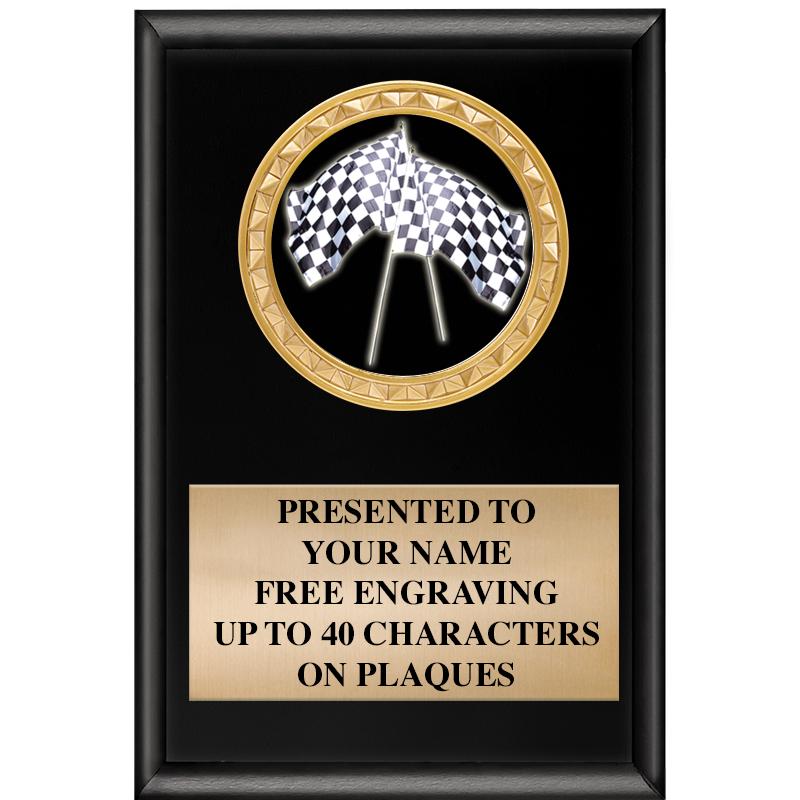 4" X 6" SHINY BLACK INSERT PLQ