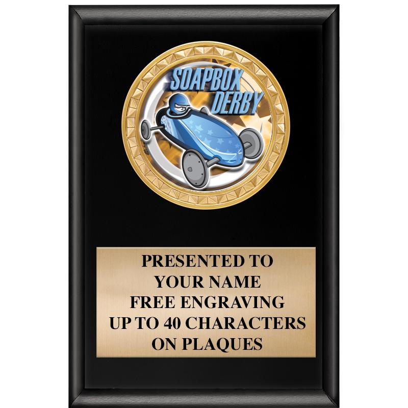 4" X 6" SHINY BLACK INSERT PLQ