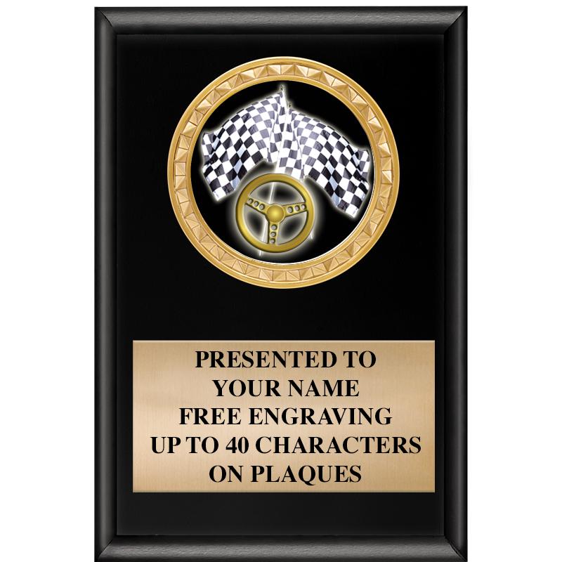 4" X 6" SHINY BLACK INSERT PLQ