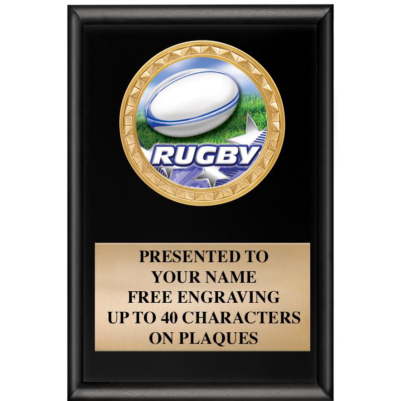 4" X 6" SHINY BLACK INSERT PLQ